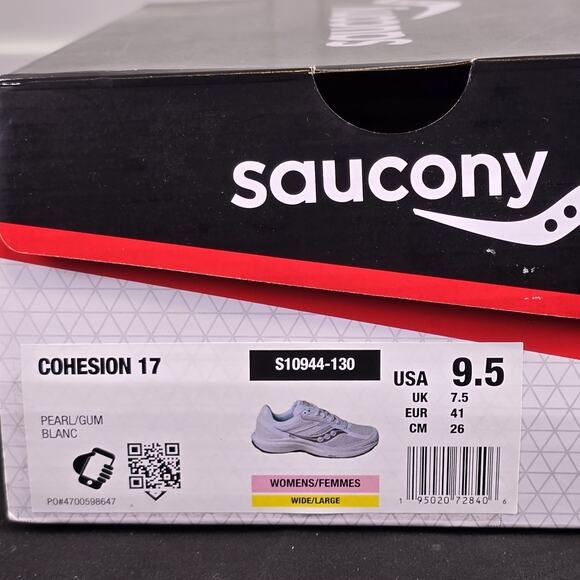 Saucony - Cohesion 17 - Women's 9.5W - White Shoes Running STYLE S10944-130 NEW - Picture 8 of 8